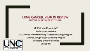 Lung Cancer: Year In Review presentation cover photo